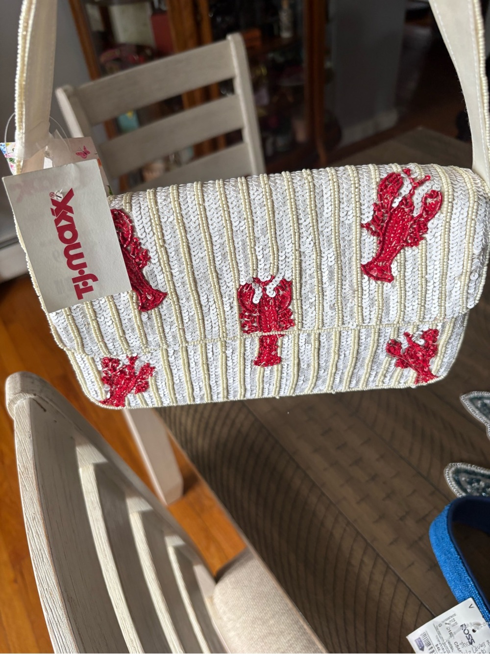 Lobster beaded bag